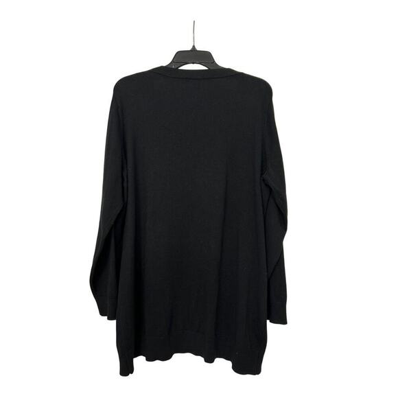 ASHLEY STEWART Black Sequin Diamond Print Longline Scoop Neck Sweater 18/20 - Picture 5 of 8